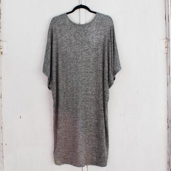 H by‎ Halston Gray Heathered Knit V Neck Dress - Picture 4 of 4